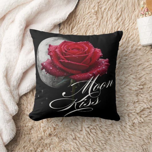 Red Rose Moon Kiss Celestial クッション (ブランケット)