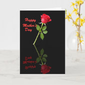 Red Rose Mothers Day Reflection Card カード (黄色い花)