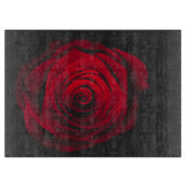 Red rose on black background vintage effect カッティングボード (正面)