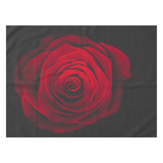 Red rose on black background vintage effect テーブルクロス (正面(横))