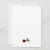 Red Rose & Pearls Wedding 招待状 (裏面)