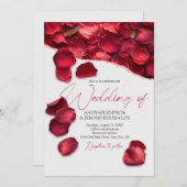 Red Rose Petals 招待状 (正面/裏面)