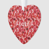 Red Rose Petals Floral オーナメント (正面)