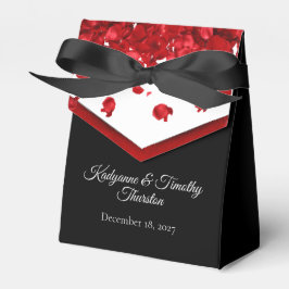 Red Rose Petals Wedding フェイバーボックス