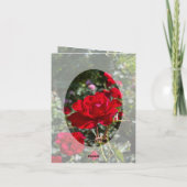 Red Rose Photography Folded Thank You Card  サンキューカード (裏面)