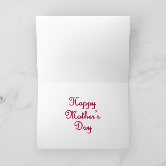 Red Rose & Reflection for祖母の母の日 カード (内部)