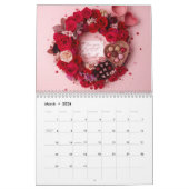 Red Rose Romantic Valentine Couple 2026 Desk カレンダー (3月 2026)