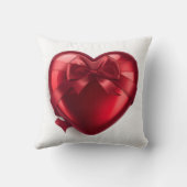 Red Rose Romantic Valentine Decorative Sofa Pillow クッション (裏面)