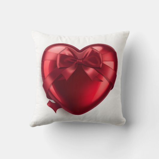 Red Rose Romantic Valentine Decorative Sofa Pillow クッション (裏面)