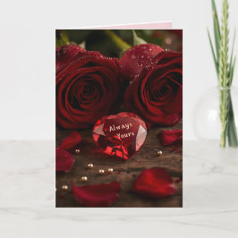  Red Rose Romantic Valentine Love Greeting Card カード