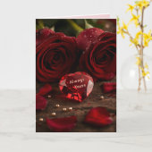  Red Rose Romantic Valentine Love Greeting Card カード (黄色い花)