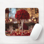 Red Rose Romantic Valentine Office Desk Mouse Pad マウスパッド (マウス)