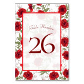 Red Rose Romantic Wedding テーブルナンバー (正面)