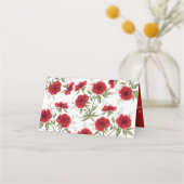 Red Rose Romantic Wedding プレイスカード (裏面)