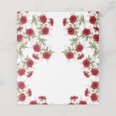 Red Rose Romantic Wedding プレイスカード (外部開封)