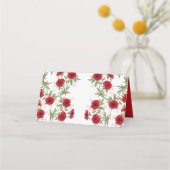 Red Rose Romantic Wedding プレイスカード (裏面)