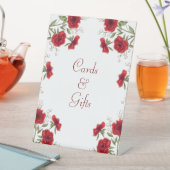 Red Rose Romantic Wedding Cards Gift Sign 台座サイン (インサイチュ)