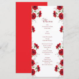 Red Rose Romantic Wedding Menus メニュー