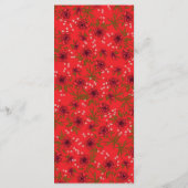 Red Rose Romantic Wedding Menus メニュー (裏面)