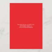 Red Rose Romantic Wedding Save the Date 招待状 (裏面)
