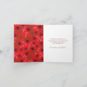 Red Rose Romantic Wedding Thank You Cards Photo 招待状 (内部)