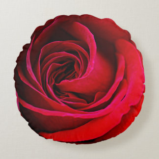 Red Rose Round Throw Pillow ラウンドクッション