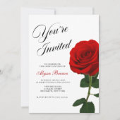 Red Rose Sweet 16 Party  招待状 (正面)