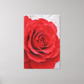 Red Rose Texture Abstract Wall Art キャンバスプリント (正面)