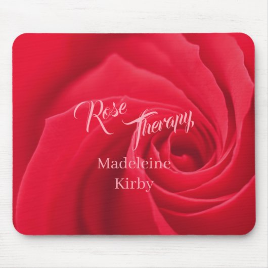 Red Rose Therapy Opaque Personalized マウスパッド (正面)