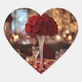 Red Rose Valentine Romantic Aesthetic Love St ハートシール