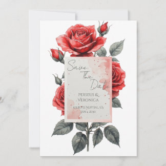 Red Rose Wedding Invitation 招待状
