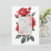Red Rose Wedding Invitation 招待状 (スタンド正面)