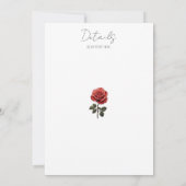 Red Rose Wedding Invitation 招待状 (裏面)