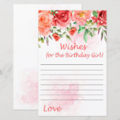 Red Rose Wishes for the birthday girl (正面/裏面)