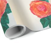 Red Rose with Green Leaves ラッピングペーパー (ロールコーナー)