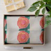 Red Rose with Green Leaves 薄葉紙 (ギフト)