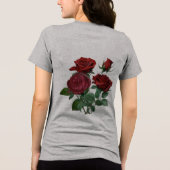 "Red Rose Women's T-Shirt – Feminine Elegance in B トライブレンドＴシャツ (裏面)