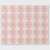Red Rose Wrapping Paper  ラッピングペーパー (フラット)