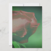 Red Rosebud Floral Bridal Shower  招待状 (裏面)