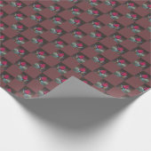 red rosebud on burgundy ラッピングペーパー (角)