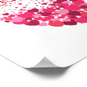 Red RoseHeartで結婚のアラビア語の祝辞 ポスター (角)