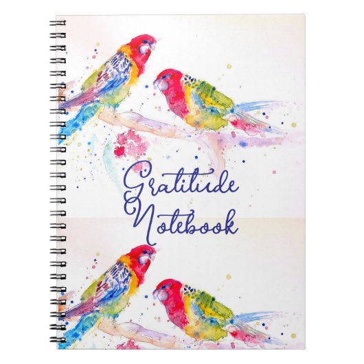 Red Rosella Parrot Parrots Birds Gratitude Journal ノートブック (正面)