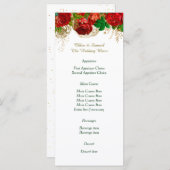 Red Rosesのメ縁ど結婚ニュー メニュー (正面/裏面)