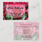 Red Rosesの新しいアドレス発表 ノートカード (正面/裏面)