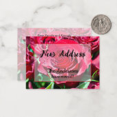 Red Rosesの新しいアドレス発表 ノートカード (正面/裏面インサイチュ)