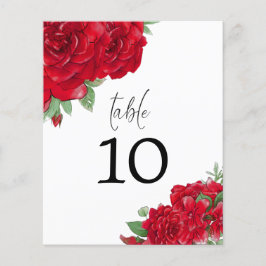 Red Rosesスクリプト結婚のテーブル番号