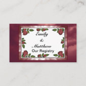 Red RosesフレームイメージとLt Red Cloudsレジストリ エンクロージャーカード (正面)