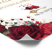 Red Rosesフローラアリスin Wonderland Quinceaenera ポスター (角)