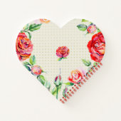 Red Roses金ゴールド結婚のブライダルシャワー作成 ノートブック (裏面)