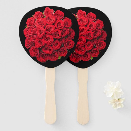 Red roses ハンドファン (正面&裏面)